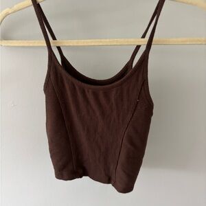 BDG Brown Fitted Crop Camisole URBAN OUTFITTERS